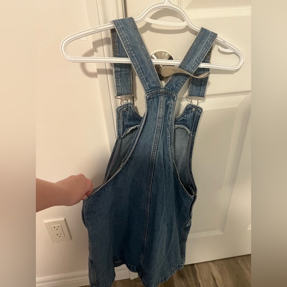 Jean Overall Mini Dress - Picture 2 of 4